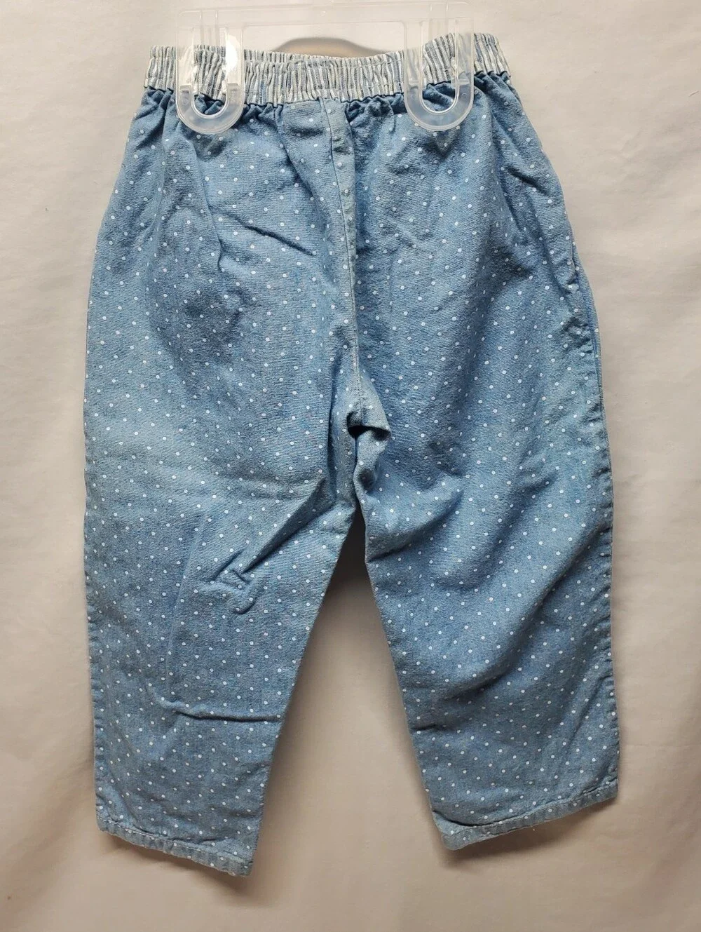 Rare vintage 90s oshkosh papertag bubble pants girls blue and white y2k polkadot